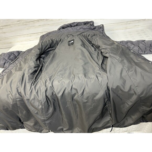 The North Face Womens Jacket Gray LARGE Goose Down Fill Quilted Long Puffer Coat - Picture 13 of 16